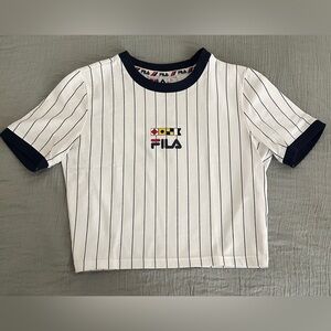 Fila Striped White and Black T-Shirt